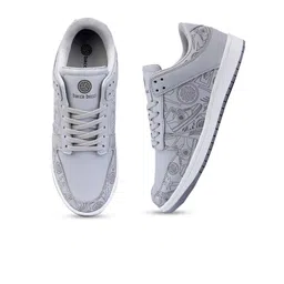 bacca bucci Men Grey Printed PU Sneakers image 2