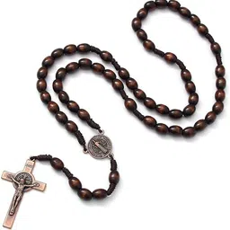devavrat Wooden Catholic Rosaries, Rosary Beads Necklace from Bethlehem Olive Wood Wood Necklace-picture-19