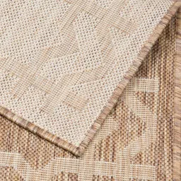 priyate Beige Abstract Polypropylene 5 ft x 7 ft Machine Made Carpet image 4