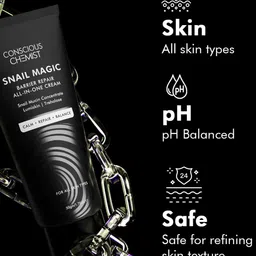Conscious Chemist Snail Magic All In One Gel Cream With 10% Korean Snail Mucin Extract-50g image 4