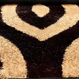 Shopgallery Coffee Brown & Cream Geometric Strong & Durable Backing Floor Runner image 2