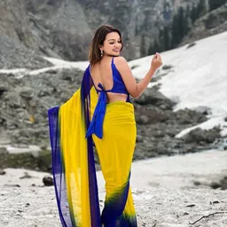 kee Color Block Bollywood Georgette Saree image 2