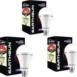 earthsun Rechargeable 12W Emergency Bulb Energy Saving Light for Power Outages Pack 3 2 hrs Bulb Emergency Light-picture-14