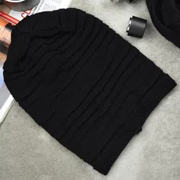 The Bro Code Men Self Design Beanie image 3