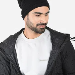 The Bro Code Men Self Design Beanie image 1