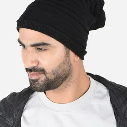 The Bro Code Men Self Design Beanie image 4
