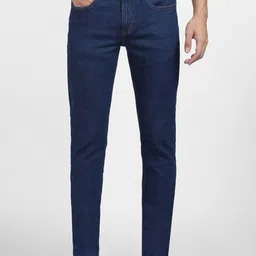 Jack & Jones Men Dark Shade Slim Fit Cotton Jeans image 1