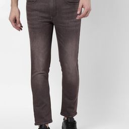 AD By Arvind Men Brown Cotton Skinny Fit Heavy Fade Coloured Jeans-picture-49