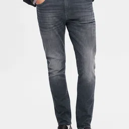 SELECTED Men Mid-Rise Slim Fit Heavy Fade Stretchable Jeans-picture-13