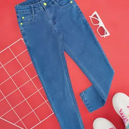 Pantaloons Junior Infant Girls Slim Fit Clean Look Jeans-image-89