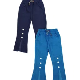 BAESD Girls Pack Of 2 Clean Look Mid Rise Cotton Jeans-picture-34