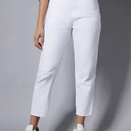 High Star Women White High-Rise Slash Knee Jeans-image-21
