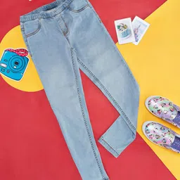 Pantaloons Junior Girls Light Fade Clean Look Cotton Jeans-picture-42