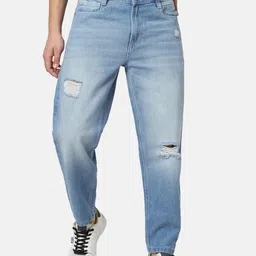 SF JEANS by Pantaloons Men Mildly Distressed Heavy Fade Regular Fit Jeans-picture-19