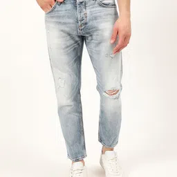 Antony Morato Men Blue Slim Fit Mildly Distressed Heavy Fade Jeans-image-81
