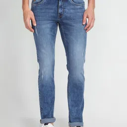 U.S. Polo Assn. Denim Co. Men Blue Slim Fit Low Distress Heavy Fade Jeans-picture-23