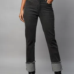 Chemistry Women Straight Fit Mid Rise Clean Look Stretchable Jeans-image-3