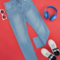 Pantaloons Junior Boys Slim Fit Clean Look Light Fade Jeans-picture-3
