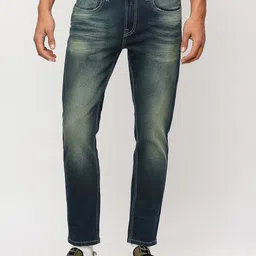 Pepe Jeans Men Chinox Regular Fit Heavy Fade Mid-Rise Stretchable Jeans-picture-31
