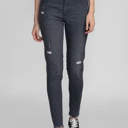 Being Human Women Skinny Fit Low Distress Light Fade Cotton Jeans-image-47