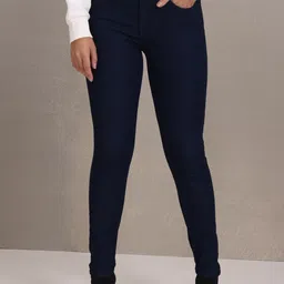 U S Polo Assn Women Navy Blue Skinny Fit Mid-rise Clean Look Stretchable Jeans-image-16
