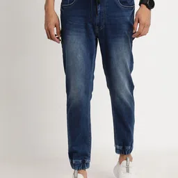 Turtle Men Narrow Tapered Fit Heavy Fade Stretchable Jeans-picture-30