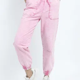 Tokyo Talkies Women Pink Cotton Jogger Jeans-picture-20