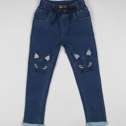 A-Okay Girls Slim Fit High-Rise Applique Cotton Jeans-image-49