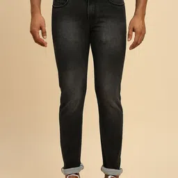 HJ HASASI Men Mid-Raise Slim Fit Clean Look Heavy Fade Stretchable Jeans-picture-19