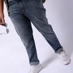 hardsoda by the indian garage co HARDSODA Men Plus Size Slim Fit Heavy Fade Clean Look Stretchable Jeans-picture-17
