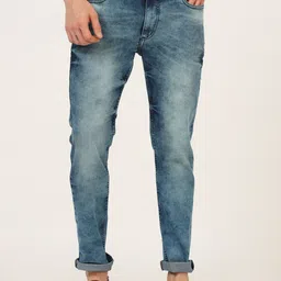 VUDU Men Narrow Slim Fit Light Fade Stretchable Jeans-picture-17