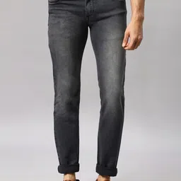 RJ Denim Men Slim Fit Low Distress Heavy Fade Stretchable Jeans image 1