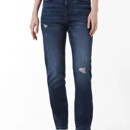 ONLY Women Slim Fit Mid-Rise Low Distress Light Fade Stretchable Jeans-image-84