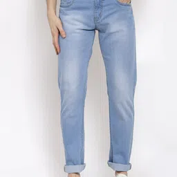 FEVER Men Blue Slim Fit Light Fade Stretchable Jeans-image-25