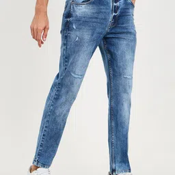 Styli Men Distressed Mid Wash Slim Fit Jeans-image-61