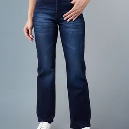 Miss Chase Hearts And Souls Women Wide Leg Low Distress Light Fade Stretchable Jeans-image-14
