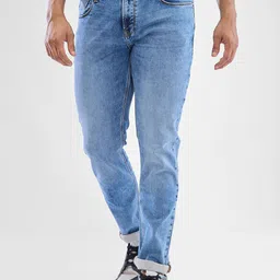 SPYKAR Men Slim Fit Low-Rise Heavy Fade Stretchable Jeans-picture-27