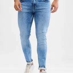 SPYKAR Men Slim Fit Low-Rise Clean Look Heavy Fade Stretchable Jeans-picture-16