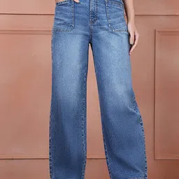 PUELLA Women Straight Fit High-Rise Light Fade Stretchable Jeans-image-54