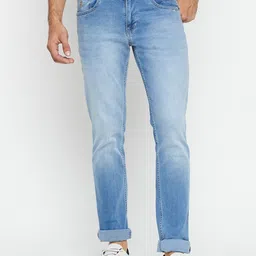 Cantabil Men Mid-Rise Clean Look Light Fade Stretchable Jeans-picture-10