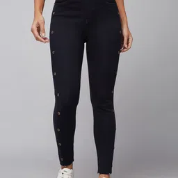 DOLCE CRUDO Women Slim Fit Mid-Rise Slash Knee Cropped Stretchable Jeans-image-46