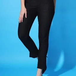 GUTI Women Skinny Fit Clean Look Stretchable Cropped Cotton Jeans-image-69