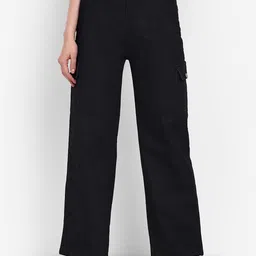 BROADSTAR Women Smart Wide Leg High-Rise Stretchable Jeans-picture-15