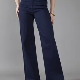 DOLCE CRUDO Women Wide Leg High-Rise Stretchable Jeans-image-43