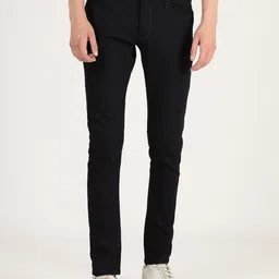 Wrangler Men Navy Blue Vegas Slim Fit Low-Rise Stretchable Jeans-picture-28