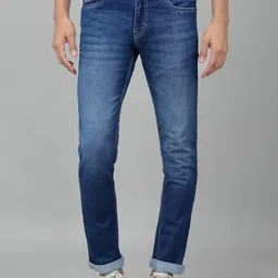 Cantabil Men Mid Rise Clean Look Heavy Fade Cotton Jeans-picture-30