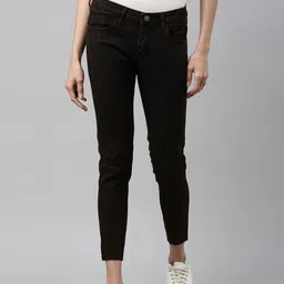ZHEIA Women Black Skinny Fit Cotton Stretchable Jeans-image-13