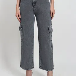 LIVE OK Women Boyfriend Fit High-Rise Clean Look Cotton Jeans-picture-39