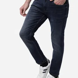 JADE BLUE Men Slim Fit Light Fade Cotton Jeans image 2