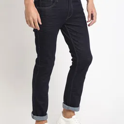 Pepe Jeans Men Navy Blue Regular Fit Mid-Rise Clean Look Jeans image 4